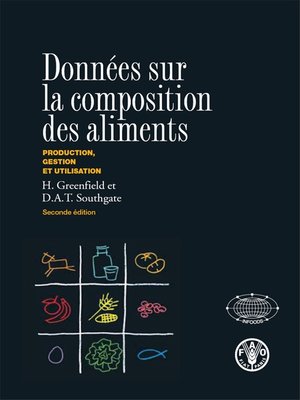 cover image of Données sur la composition des aliments